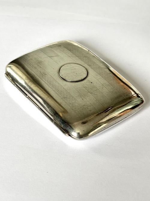 george v silver gilt cigarette cheroot case joseph gloster birmingham 1917 wwi - CATEGORY: ANTIQUE SILVER - DATED 1910