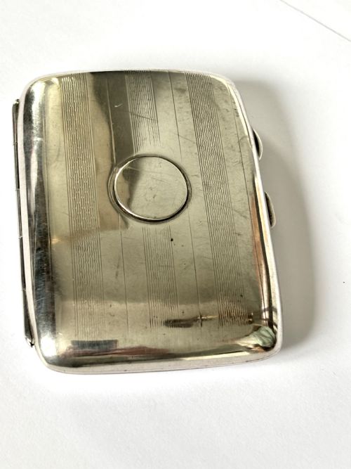 GEORGE V SILVER GILT CIGARETTE CHEROOT CASE JOSEPH GLOSTER BIRMINGHAM 1917 WWI - ADDITIONAL PHOTO 1