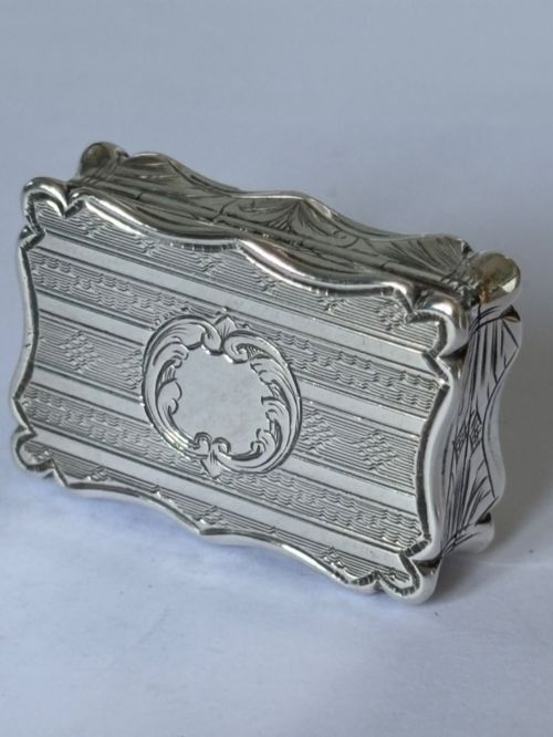 antique silver gilt victorian vinaigrette birmingham 1857 edward smith - CATEGORY: ANTIQUE SILVER - DATED VICTORIAN