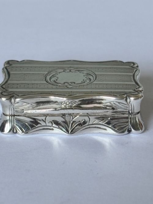 ANTIQUE SILVER GILT VICTORIAN VINAIGRETTE BIRMINGHAM 1857 EDWARD SMITH - ADDITIONAL PHOTO 6