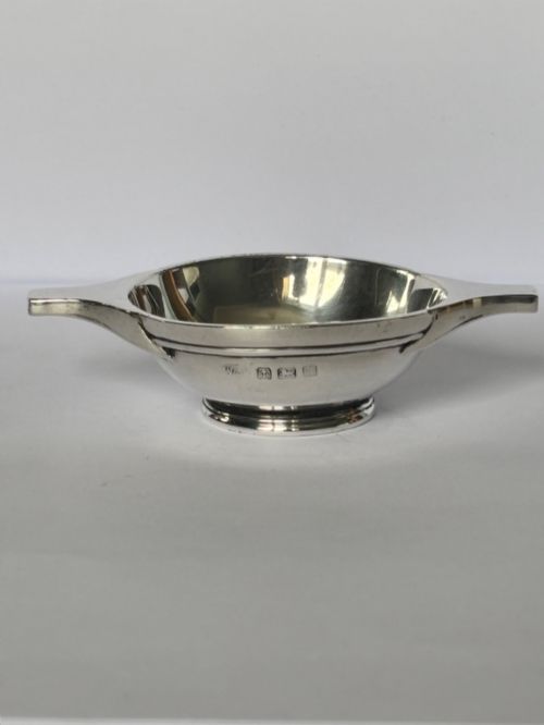 edwardian small sterling silver quaich birmingham 1909 william aitken - CATEGORY: ANTIQUE SILVER - DATED EDWARDIAN