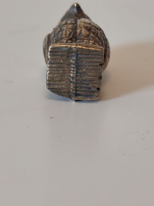 ANTIQUE NOVELTY BRASS OWL VESTA CASE MATCH SAFE CASE - ADDITIONAL PHOTO 7