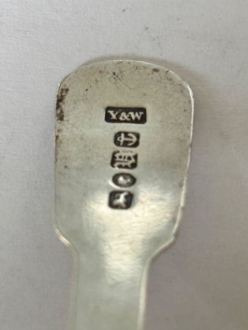 VICTORIAN SILVER CADDY SPOON YAPP WOODWARD BIRMINGHAM 1844 - ADDITIONAL PHOTO 5