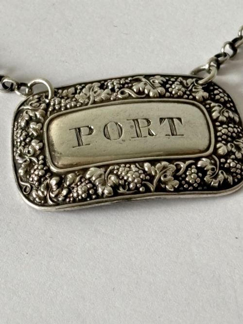 WILLIAM IV SILVER PORT DECANTER BOTTLE LABEL TAYLOR PERRY BHAM 1836 - ADDITIONAL PHOTO 1