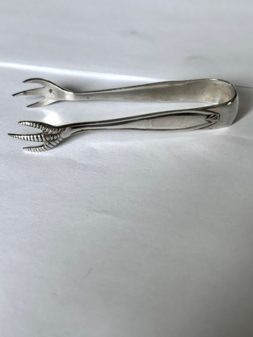 ANTIQUE SILVER CLAW SUGAR NIPS SHEFFIELD 1929 COOPER BROTHERS SONS - ADDITIONAL PHOTO 1