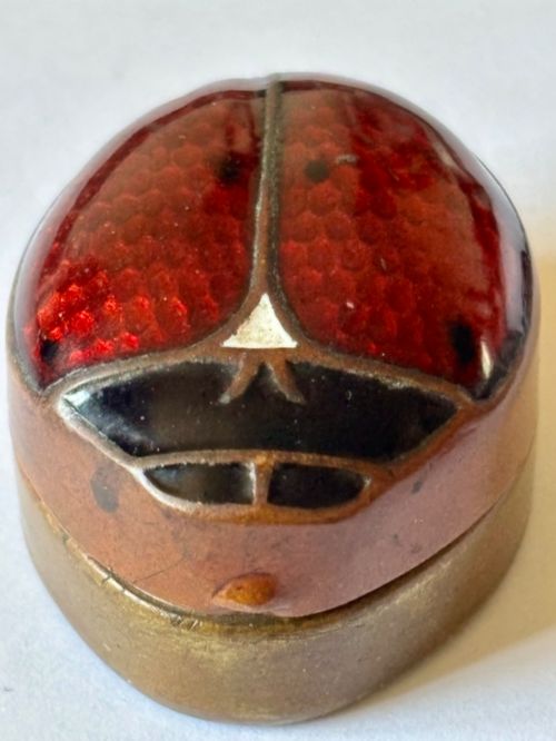 ANTIQUE 19TH CENTURY COPPER ENAMEL NOVELTY SNUFF BOX C1890 BEETLE LADYBIRD - ADDITIONAL PHOTO 8