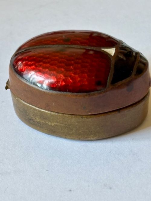 ANTIQUE 19TH CENTURY COPPER ENAMEL NOVELTY SNUFF BOX C1890 BEETLE LADYBIRD - ADDITIONAL PHOTO 9