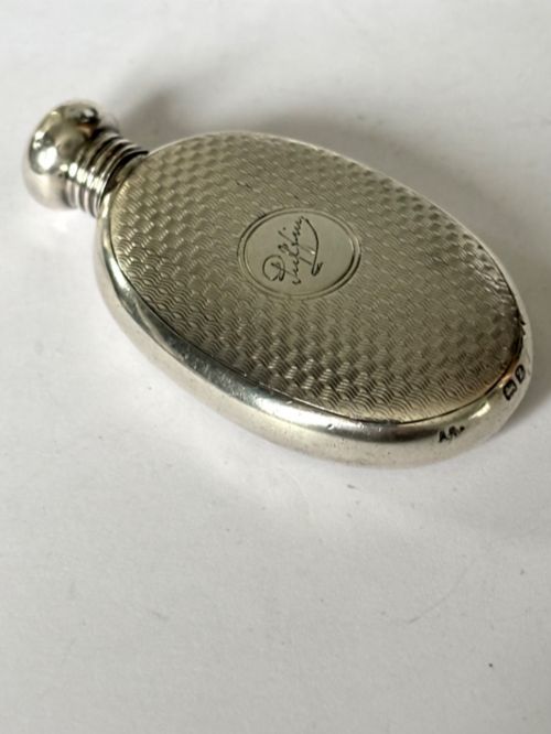 GEORGE V STERLING SILVER SCENT FLASK PERFUME BOTTLE 1924 - ADDITIONAL PHOTO 2