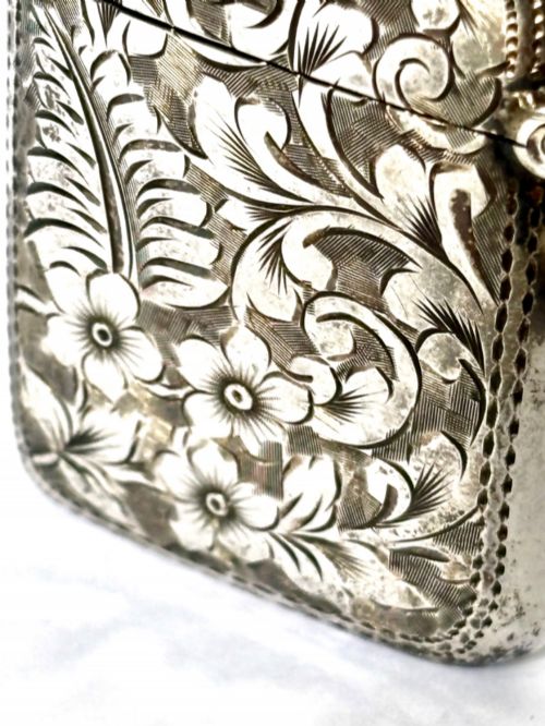 ANTIQUE EDWARDIAN SILVER GILT VESTA CASE JOHN ROSE BIRMINGHAM 1902 - ADDITIONAL PHOTO 1