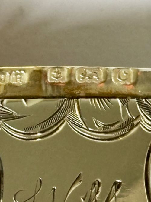 ANTIQUE EDWARDIAN SILVER GILT VESTA CASE JOHN ROSE BIRMINGHAM 1902 - ADDITIONAL PHOTO 7