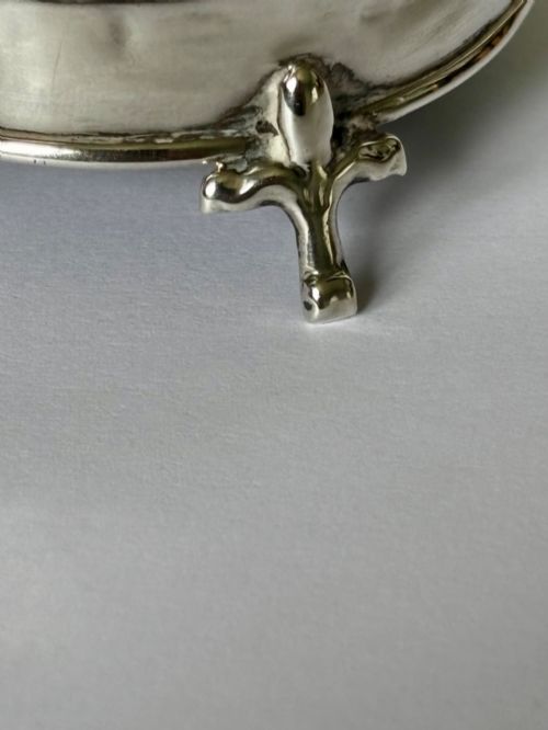 ANTIQUE GEORGE V SILVER DRESSING TABLE JEWELLERY RING TRINKET BOX BIRMINGHAM 1923 - ADDITIONAL PHOTO 7