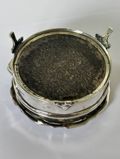 ANTIQUE GEORGE V SILVER DRESSING TABLE JEWELLERY RING TRINKET BOX BIRMINGHAM 1923 - ADDITIONAL PHOTO 9