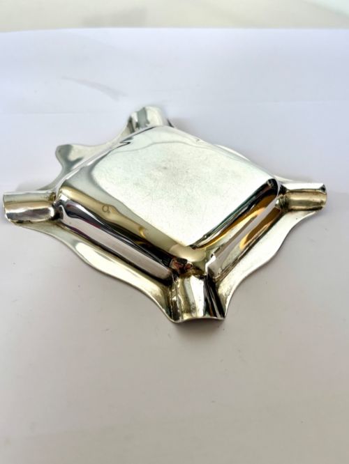 ANTIQUE ART DECO SILVER ASHTRAY WILLIAM HAIR HASELER BIRMINGHAM 1936 - ADDITIONAL PHOTO 5