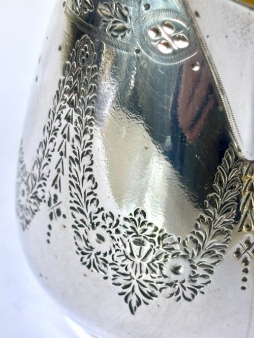 VICTORIAN SILVER SPARROW BEAK MILK CREAM JUG HENRY HOLLAND LONDON 1878 - ADDITIONAL PHOTO 9