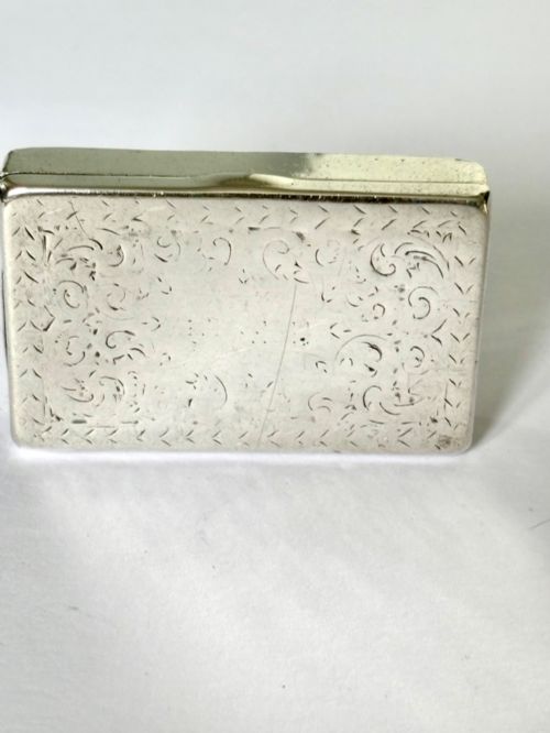 ANTIQUE SILVER VICTORIAN SNUFF BOX JAMES WALTER TIPTAFT BIRMINGHAM 1891 - ADDITIONAL PHOTO 1