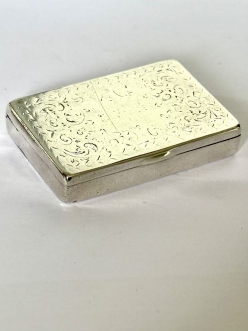 ANTIQUE SILVER VICTORIAN SNUFF BOX JAMES WALTER TIPTAFT BIRMINGHAM 1891 - ADDITIONAL PHOTO 2