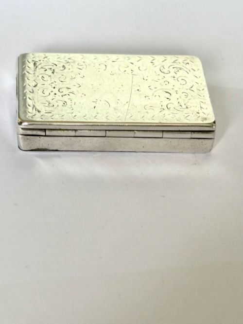 ANTIQUE SILVER VICTORIAN SNUFF BOX JAMES WALTER TIPTAFT BIRMINGHAM 1891 - ADDITIONAL PHOTO 3