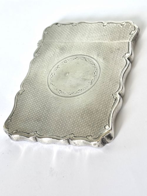 VICTORIAN SILVER CALLING CARD CASE GEORGE UNITE BIRMINGHAM 1895 - ADDITIONAL PHOTO 1