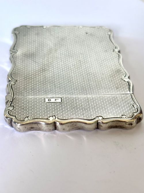 VICTORIAN SILVER CALLING CARD CASE GEORGE UNITE BIRMINGHAM 1895 - ADDITIONAL PHOTO 6