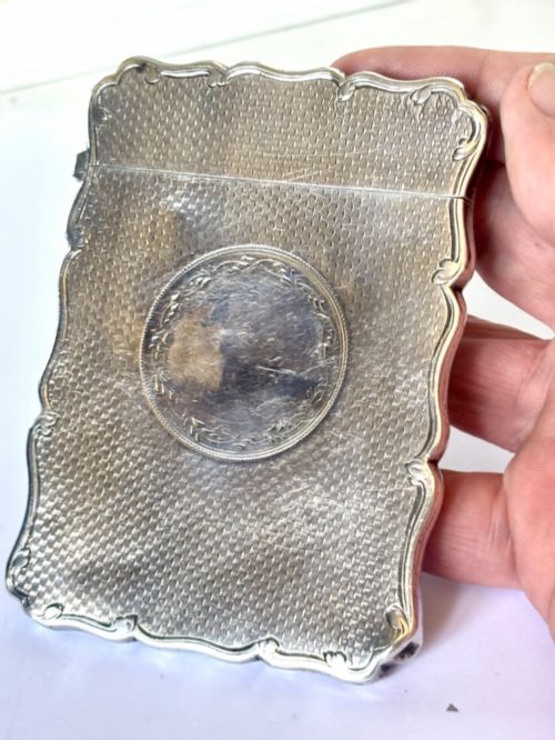 VICTORIAN SILVER CALLING CARD CASE GEORGE UNITE BIRMINGHAM 1895 - ADDITIONAL PHOTO 11