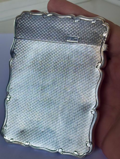 VICTORIAN SILVER CALLING CARD CASE GEORGE UNITE BIRMINGHAM 1895 - ADDITIONAL PHOTO 12