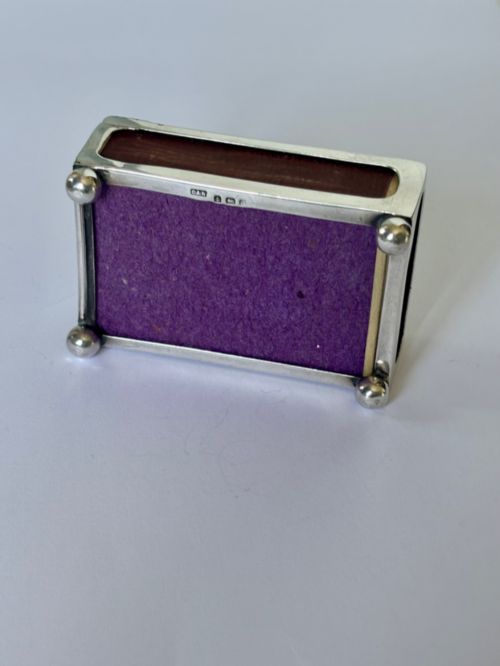 EDWARDIAN ANTIQUE SILVER CASTLE TOP MATCHBOX COVER ROYAL WINDSOR 1903 - ADDITIONAL PHOTO 7