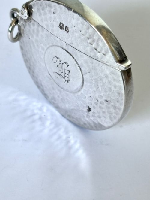 ANTIQUE EDWARDIAN SILVER GOLF BALL VESTA CASE A J ZIMMERMAN BIRMINGHAM 1909 - ADDITIONAL PHOTO 1