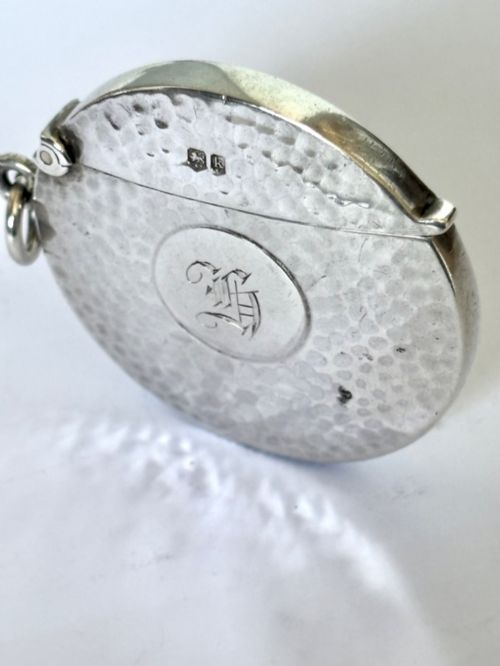 ANTIQUE EDWARDIAN SILVER GOLF BALL VESTA CASE A J ZIMMERMAN BIRMINGHAM 1909 - ADDITIONAL PHOTO 2