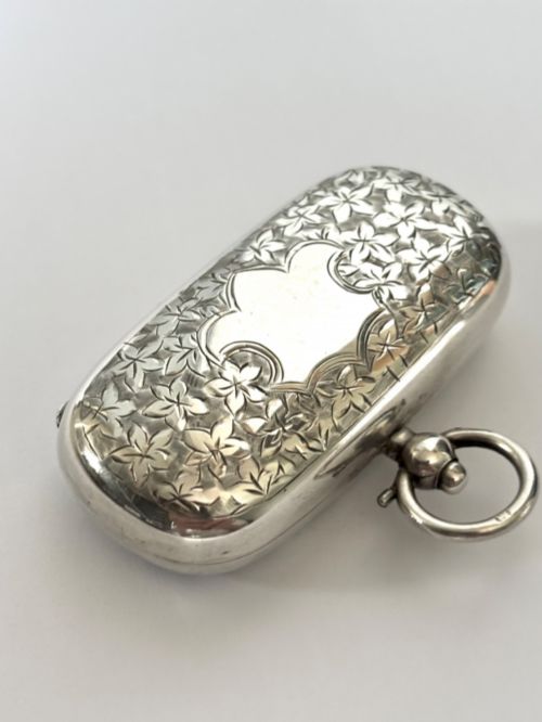 silver double sovereign case birmingham 1910 smith bartlam - CATEGORY: ANTIQUE SILVER - DATED 1910