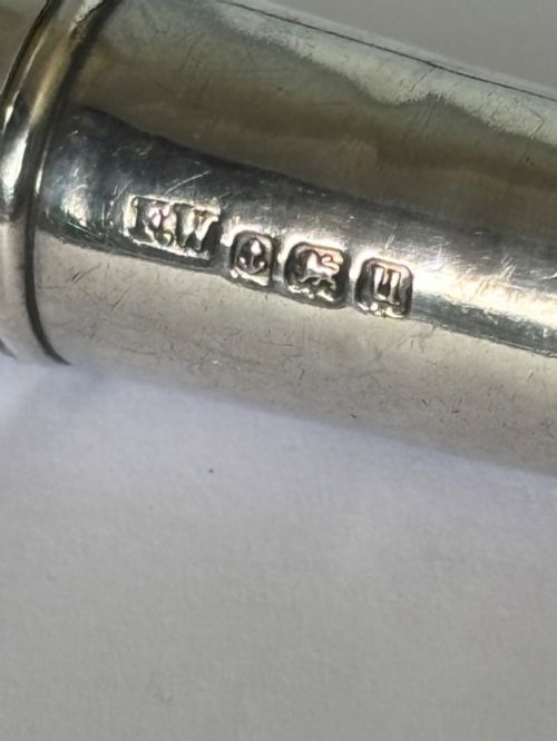 GEORGE V WWI STERLING SILVER CHEROOT HOLDER CASE BIRMINGHAM 1919 FRANCIS WEBB - ADDITIONAL PHOTO 7