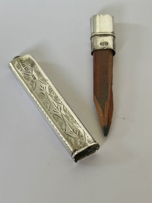 GEORGE V SILVER PENCIL CASE CHESTER 1918 VILLIERS JACKSON - ADDITIONAL PHOTO 8