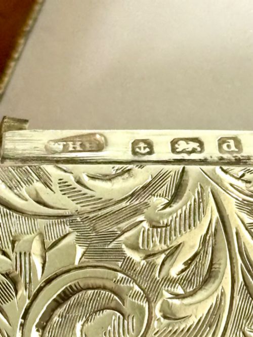EDWARDIAN SILVER GILT VESTA CASE WILLIAM HAIR HASELER BIRMINGHAM 1903 - ADDITIONAL PHOTO 6
