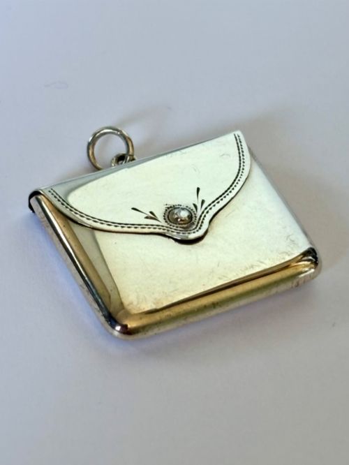 GEORGE V WWI SOLID SILVER ENVELOPE STAMP CASE 1916 CRISFORD NORRIS