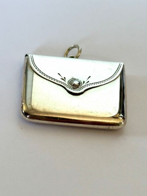 GEORGE V WWI SOLID SILVER ENVELOPE STAMP CASE 1916 CRISFORD NORRIS - ADDITIONAL PHOTO 1