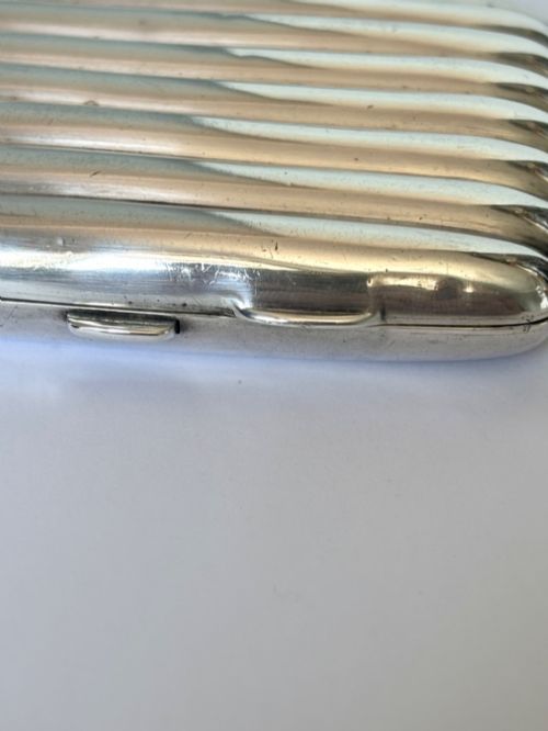 GEORGE V SILVER GILT CURVED CIGARETTE CHEROOT CIGARILLO CASE THOMAS BISHTON 1919 - ADDITIONAL PHOTO 2