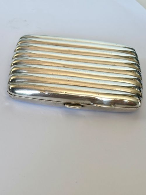 GEORGE V SILVER GILT CURVED CIGARETTE CHEROOT CIGARILLO CASE THOMAS BISHTON 1919 - ADDITIONAL PHOTO 4