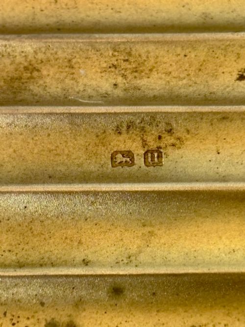 GEORGE V SILVER GILT CURVED CIGARETTE CHEROOT CIGARILLO CASE THOMAS BISHTON 1919 - ADDITIONAL PHOTO 5