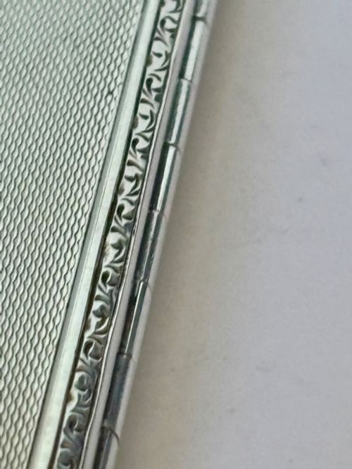 ANTIQUE SILVER GILT GUILLOCHE ENAMEL CIGARETTE CHEROOT CASE CORN FLOWERS 1905 - ADDITIONAL PHOTO 6