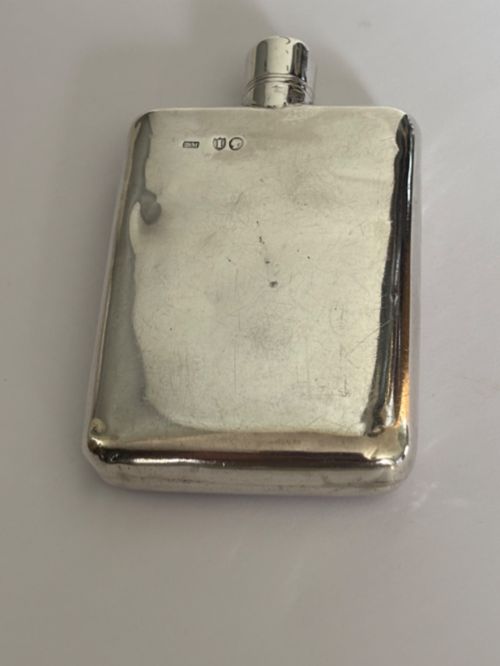 SAMPSON MORDAN VICTORIAN HIP FLASK LONDON 1884 SMALL REPAIRS - ADDITIONAL PHOTO 5