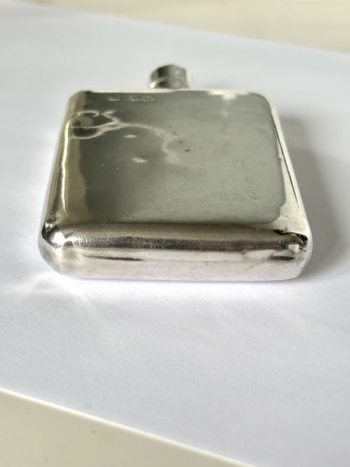 SAMPSON MORDAN VICTORIAN HIP FLASK LONDON 1884 SMALL REPAIRS - ADDITIONAL PHOTO 6