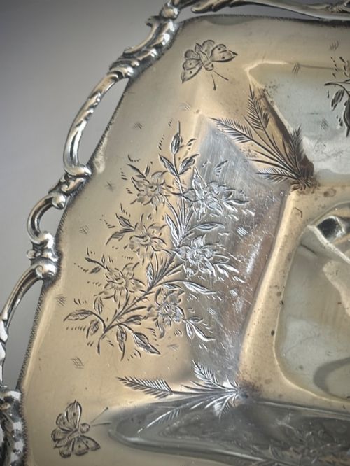 EDWARDIAN PAIR ART NOUVEAU SILVER TRINKET PIN DISHES 1905 HENRY MATTHEWS 203G - ADDITIONAL PHOTO 5