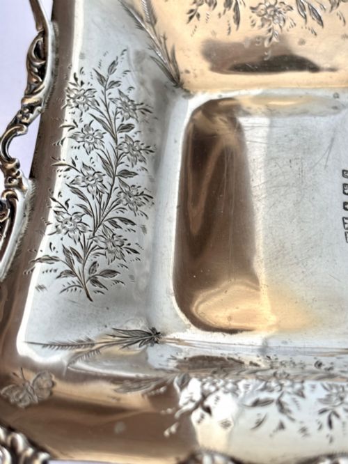 EDWARDIAN PAIR ART NOUVEAU SILVER TRINKET PIN DISHES 1905 HENRY MATTHEWS 203G - ADDITIONAL PHOTO 11