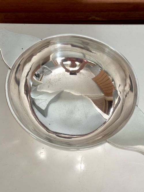 LARGE SCOTTISH SILVER QUAICH HAMILTON INCHES EDINBURGH 1920 24CM 95INCH 358G - ADDITIONAL PHOTO 10