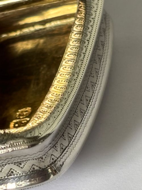 EXQUISITE GEORGE III SILVER GILT SNUFF BOX JOHN THROPP BIRMINGHAM 1816 GEORGIAN - ADDITIONAL PHOTO 9