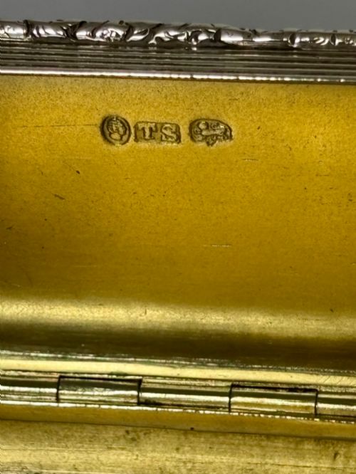 LARGE WILLIAM IV SILVER GILT SNUFF BOX THOMAS SHAW BIRMINGHAM 1836 827G - ADDITIONAL PHOTO 2