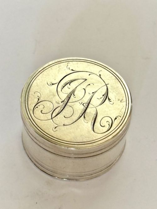 GEORGE III STERLING SILVER PATCH PILL PYX BOX LONDON C1790S MAKER RC - ADDITIONAL PHOTO 3