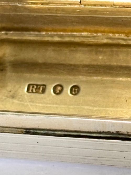 VICTORIAN SILVER GILT SNUFF BOX ROBERT THORNTON BIRMINGHAM 1876 83G - ADDITIONAL PHOTO 2