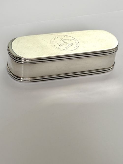 GEORGE III SILVER GILT SNUFF BOX CORNELIUS BLAND LONDON 1795 ISLE OF MAN CREST MANX - ADDITIONAL PHOTO 4