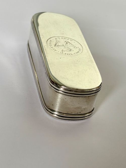 GEORGE III SILVER GILT SNUFF BOX CORNELIUS BLAND LONDON 1795 ISLE OF MAN CREST MANX - ADDITIONAL PHOTO 12
