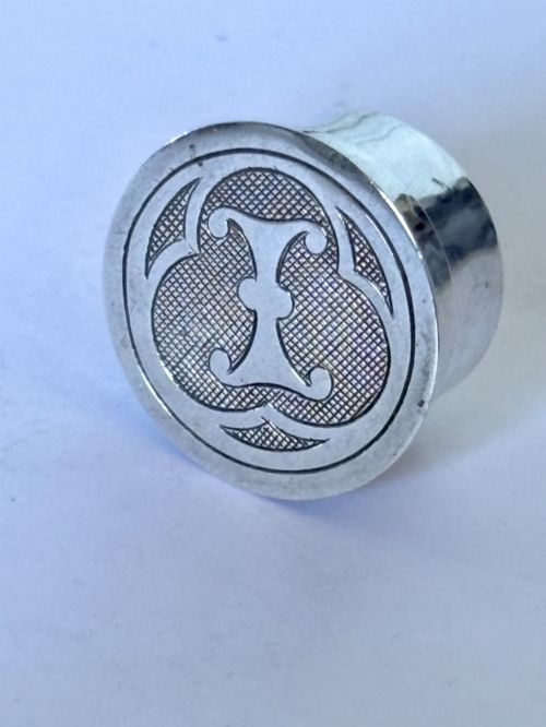 Antique Small Sterling Silver Pyx Box Birmingham 1901 Fa Barrett